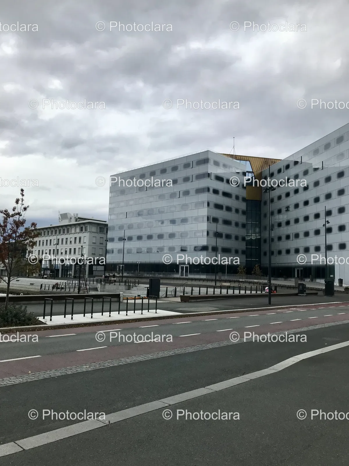 Large Urban Building with Numerous Windows