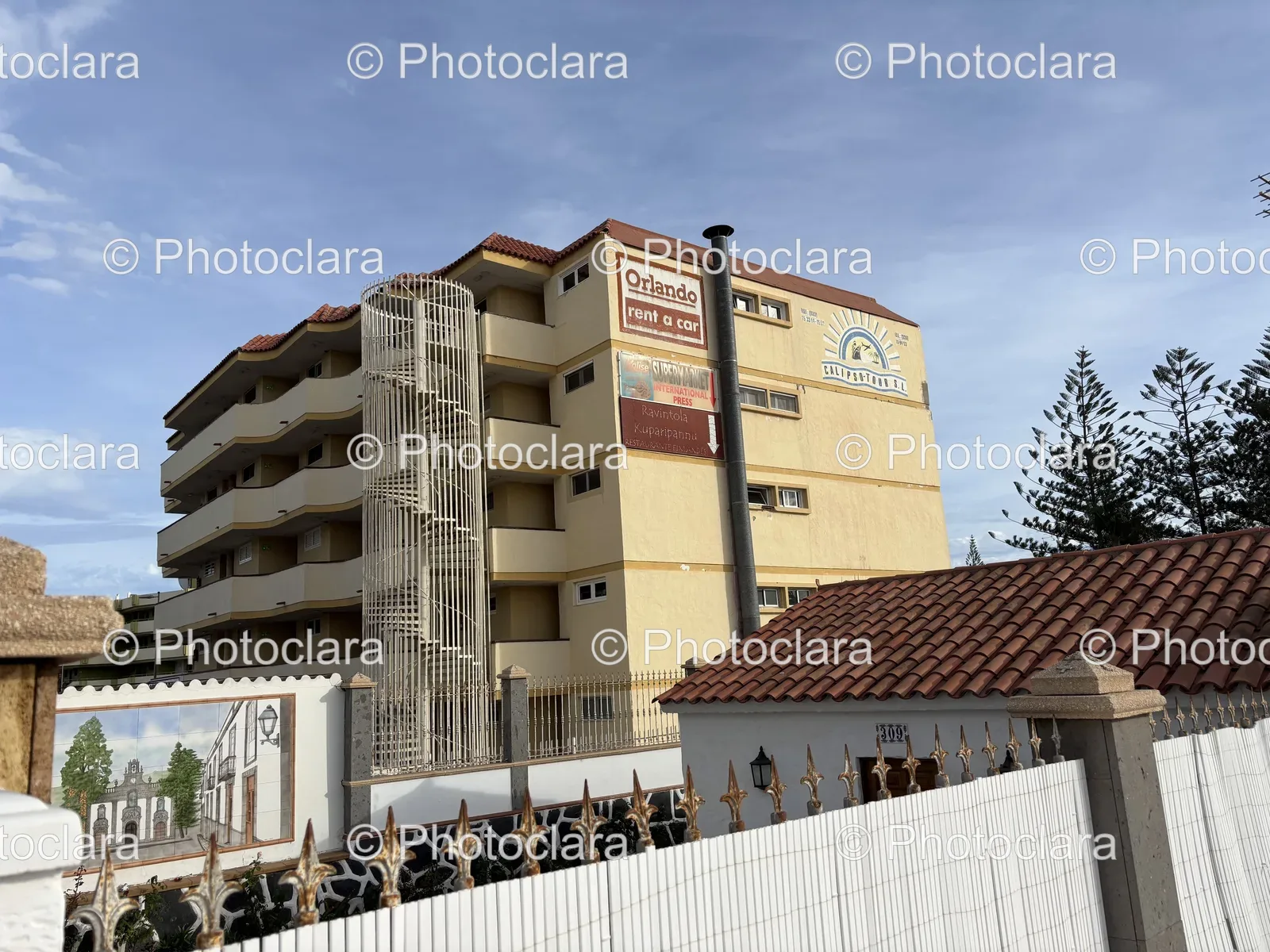 Modern Commercial Building with Tree