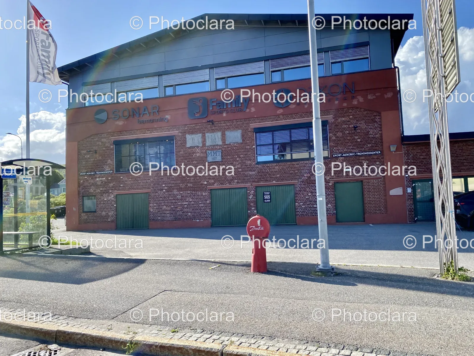 Sports Club Building with Signage