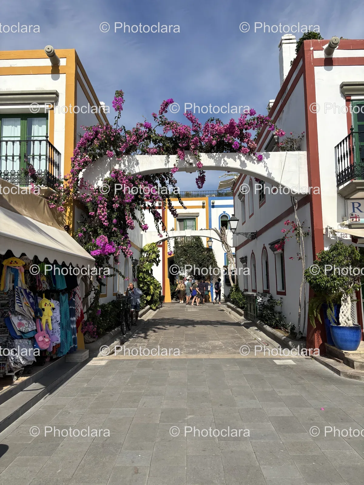 Charming Flower-Decked Walkway Over Building