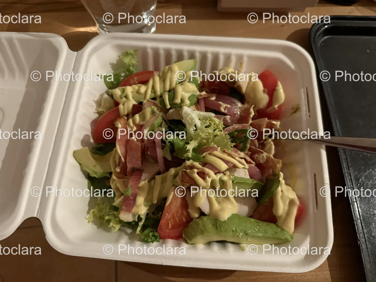Fresh Garden Salad in a Styrofoam Container