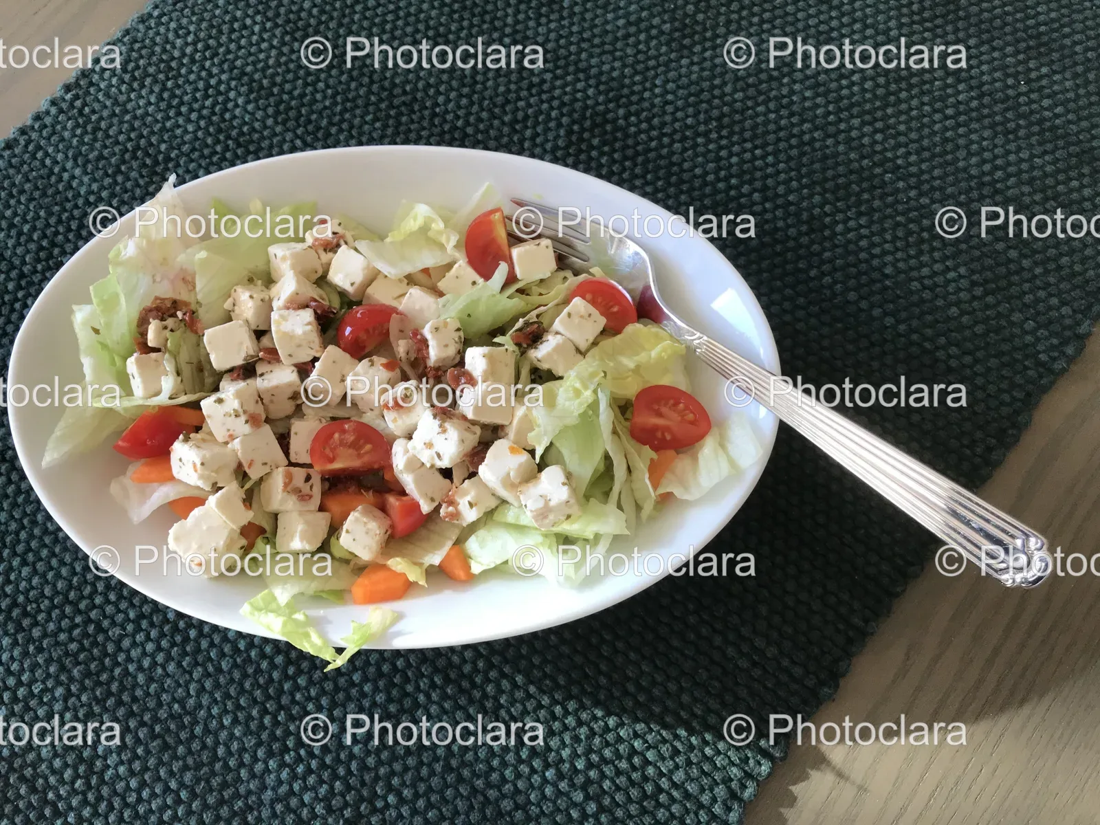 Fresh Garden Salad with Fork