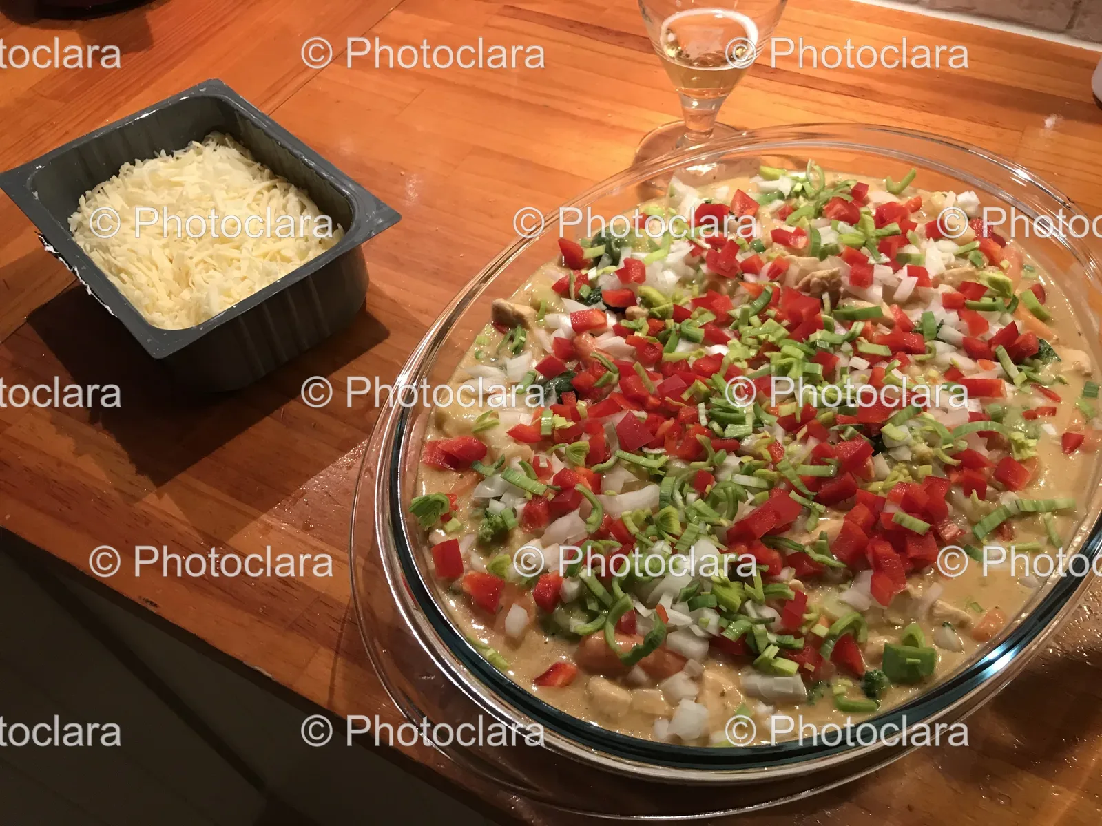 Fresh Vegetable Salad in Wooden Bowl