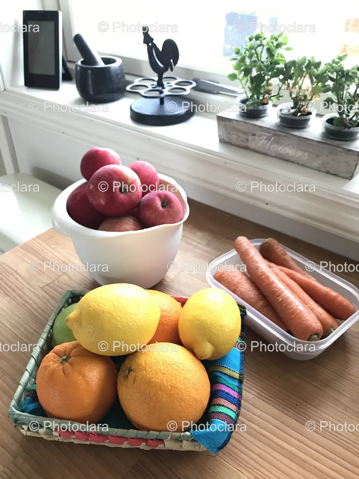 Bowl of Fresh Fruits and Vegetables