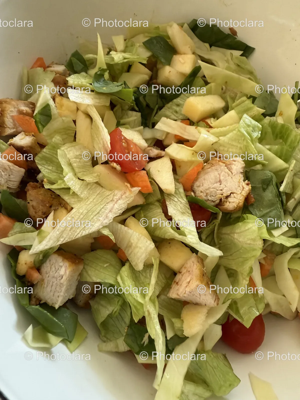 Delicious Bowl of Mixed Salad with Meat