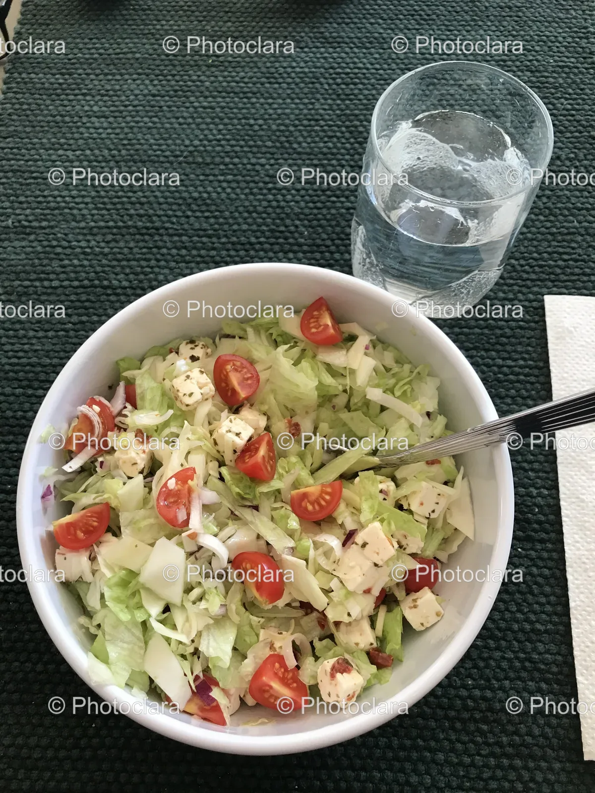 Refreshing Garden Salad with Water