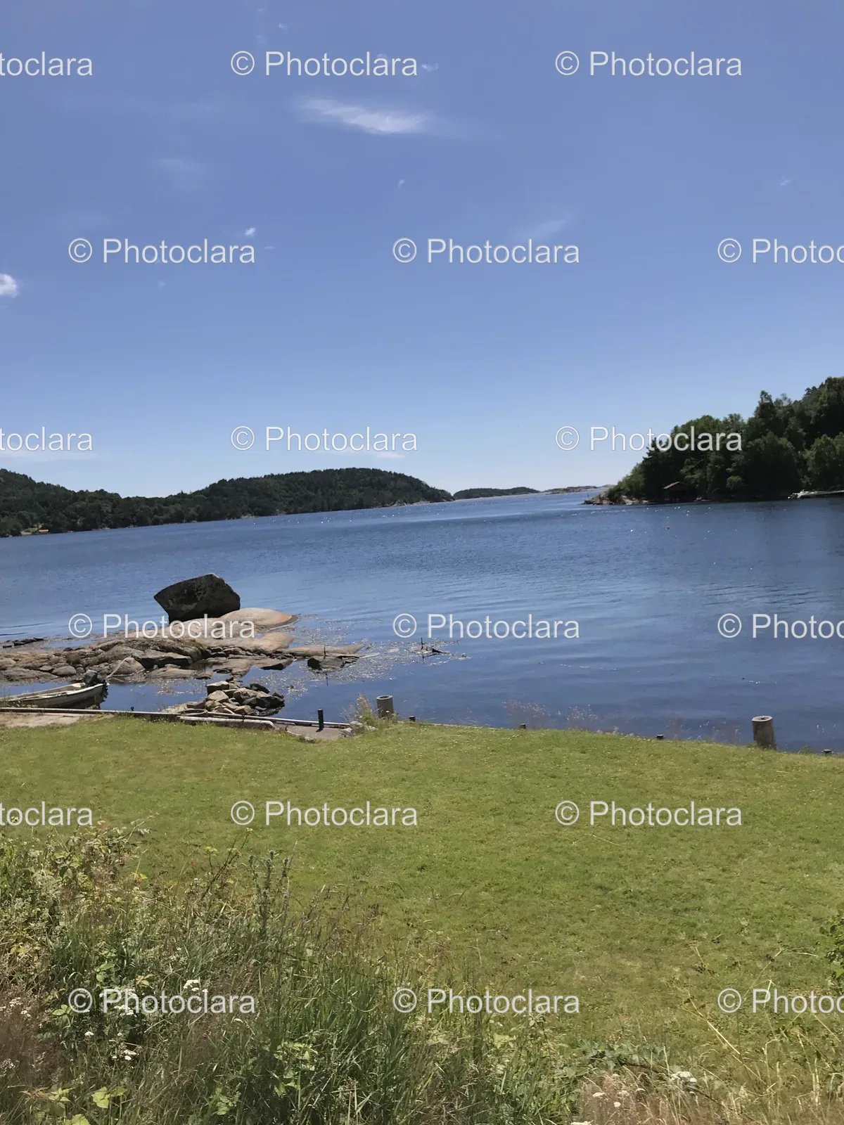 Idyllic-Lakeside-with-Grassy-Shore-and-Rock.jpg