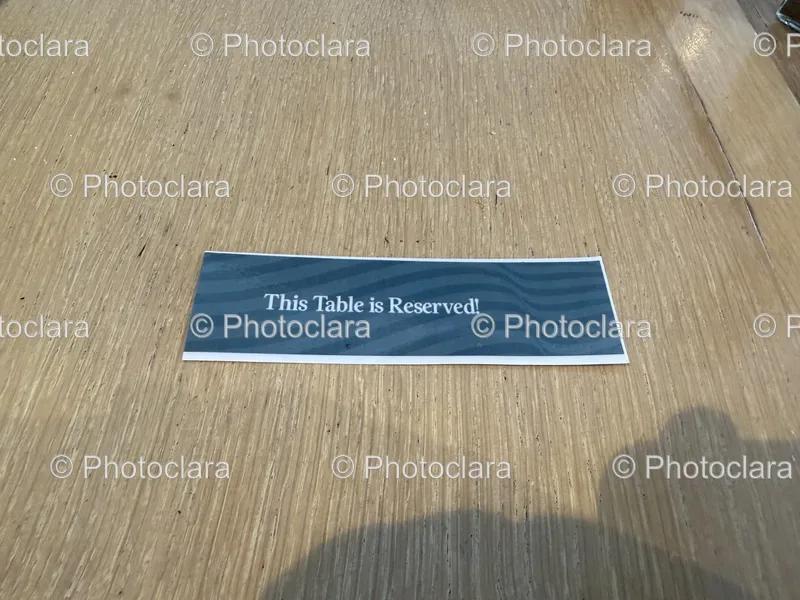 Reserved Table Signs
